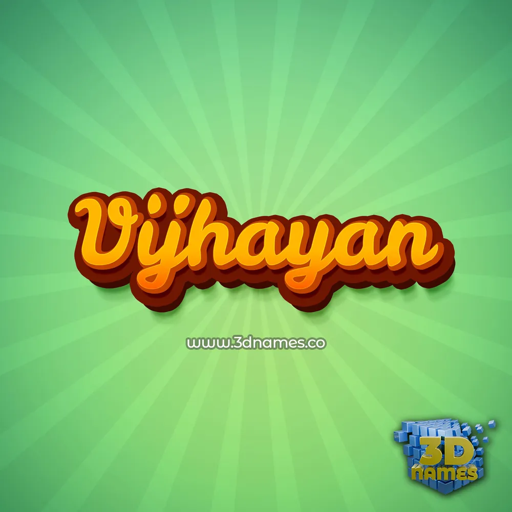 vijhayan in Green Rays style - 3D name wallpaper