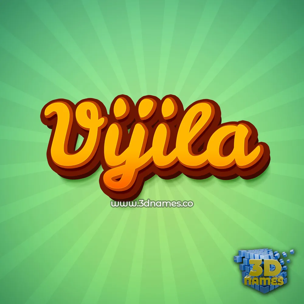 vijila in Green Rays style - 3D name wallpaper