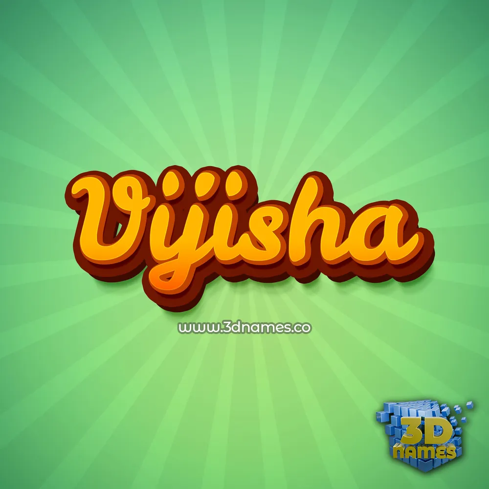 vijisha in Green Rays style - 3D name wallpaper