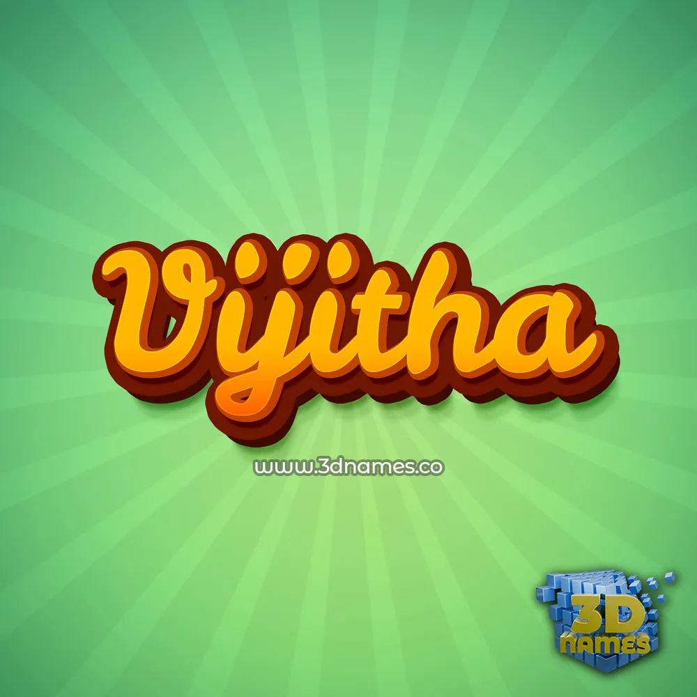 vijitha in Green Rays style - 3D name wallpaper