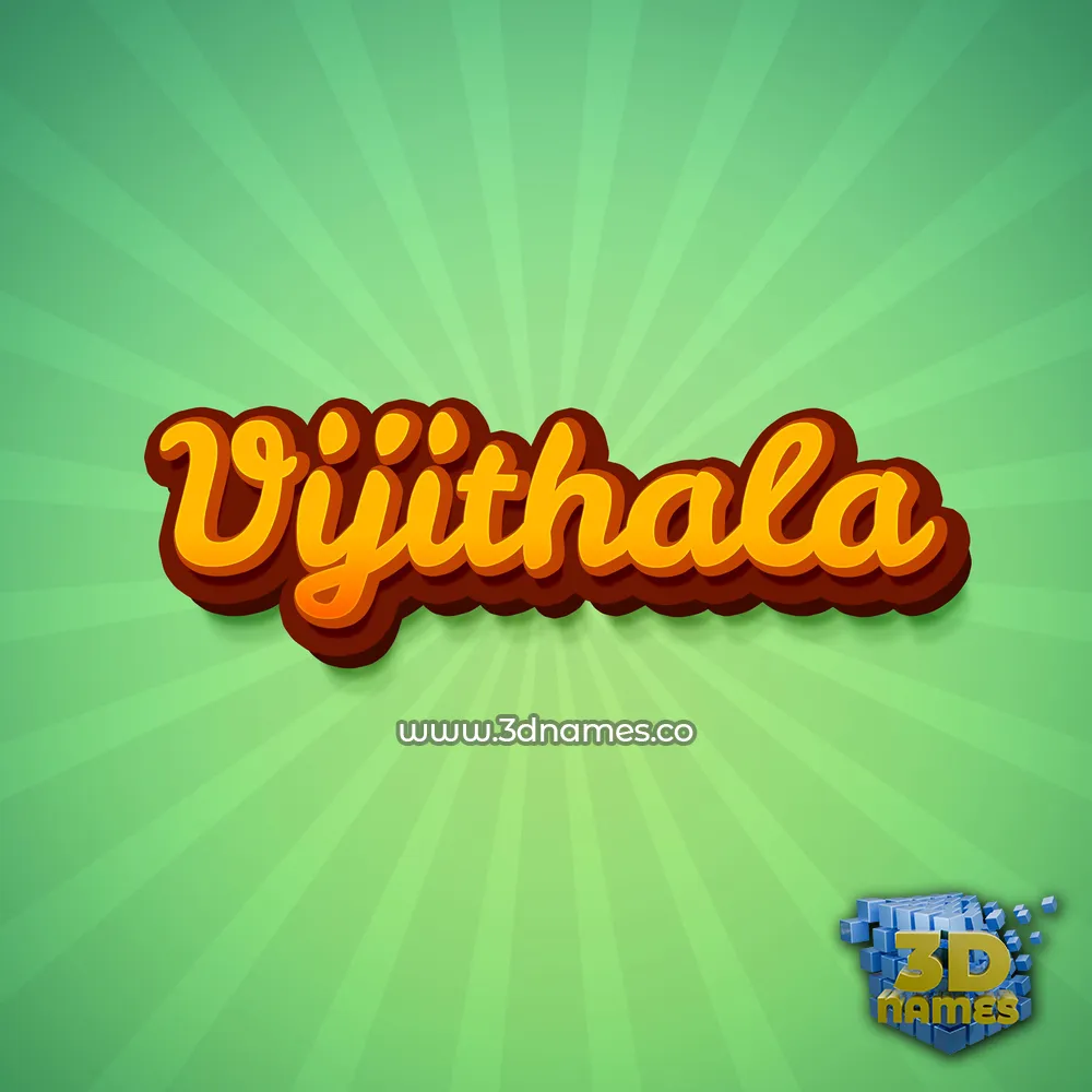 vijithala in Green Rays style - 3D name wallpaper