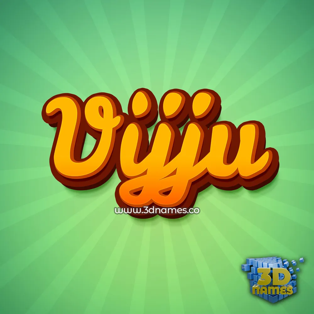 vijju in Green Rays style - 3D name wallpaper