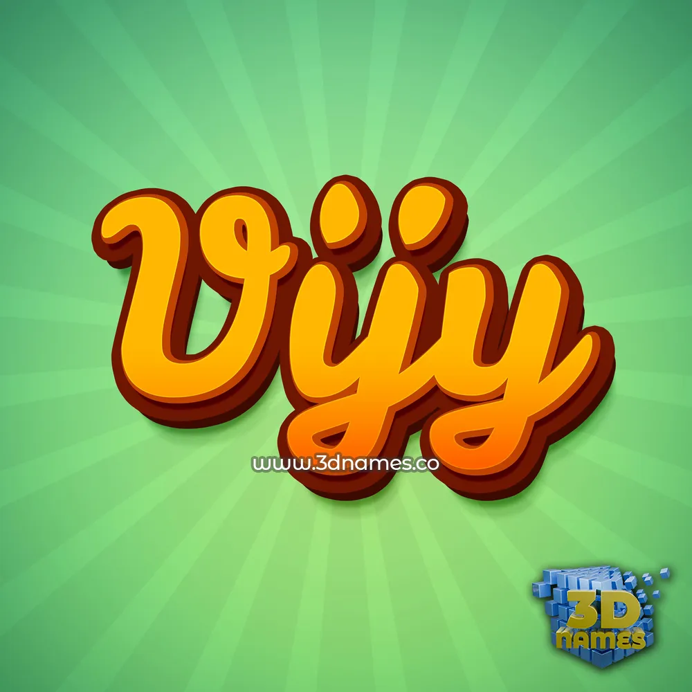 vijy in Green Rays style - 3D name wallpaper