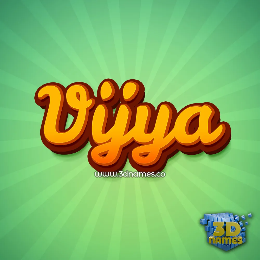 vijya in Green Rays style - 3D name wallpaper