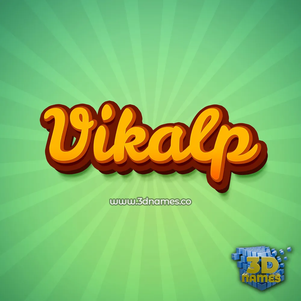 vikalp in Green Rays style - 3D name wallpaper