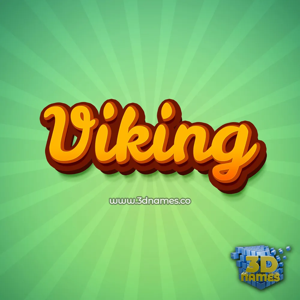 viking in Green Rays style - 3D name wallpaper