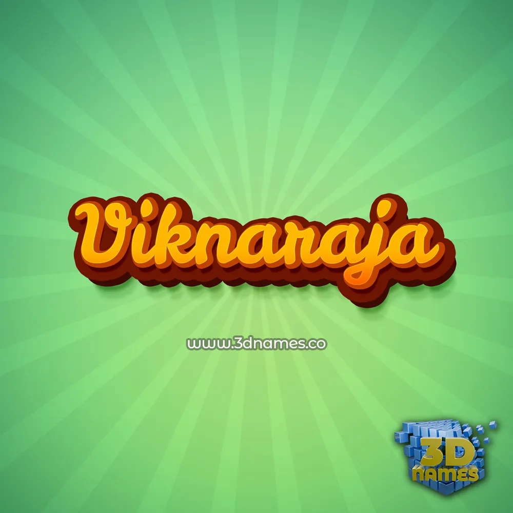 viknaraja in Green Rays style - 3D name wallpaper