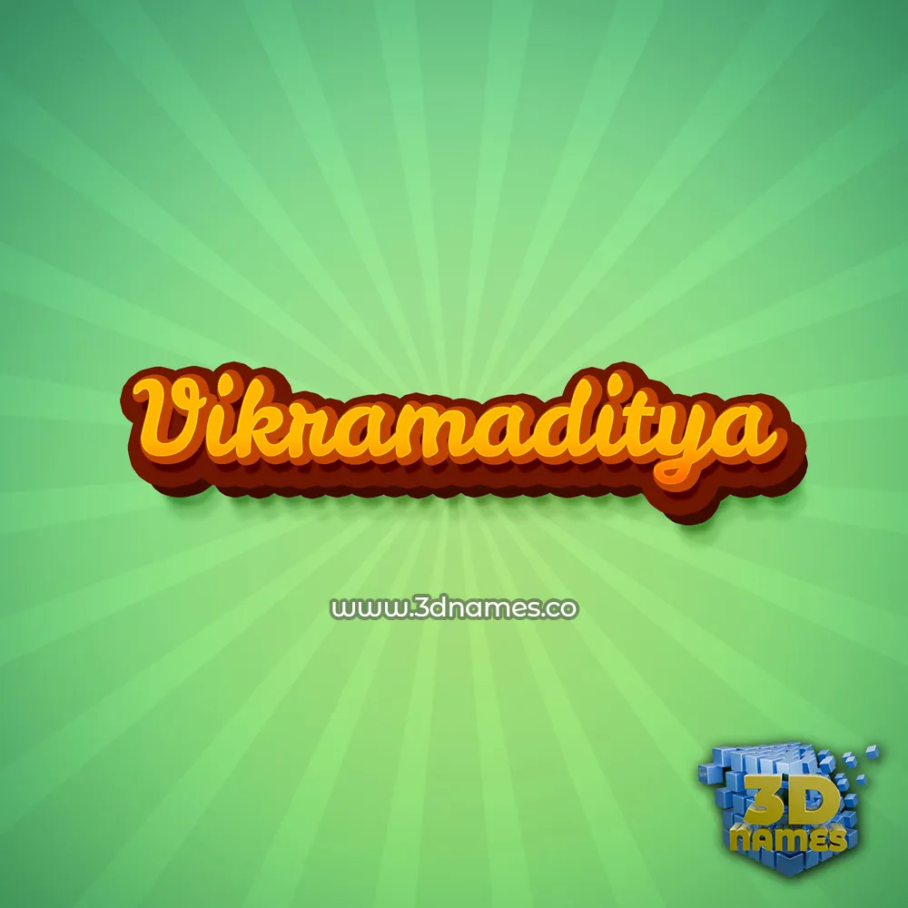 vikramaditya in Green Rays style - 3D name wallpaper