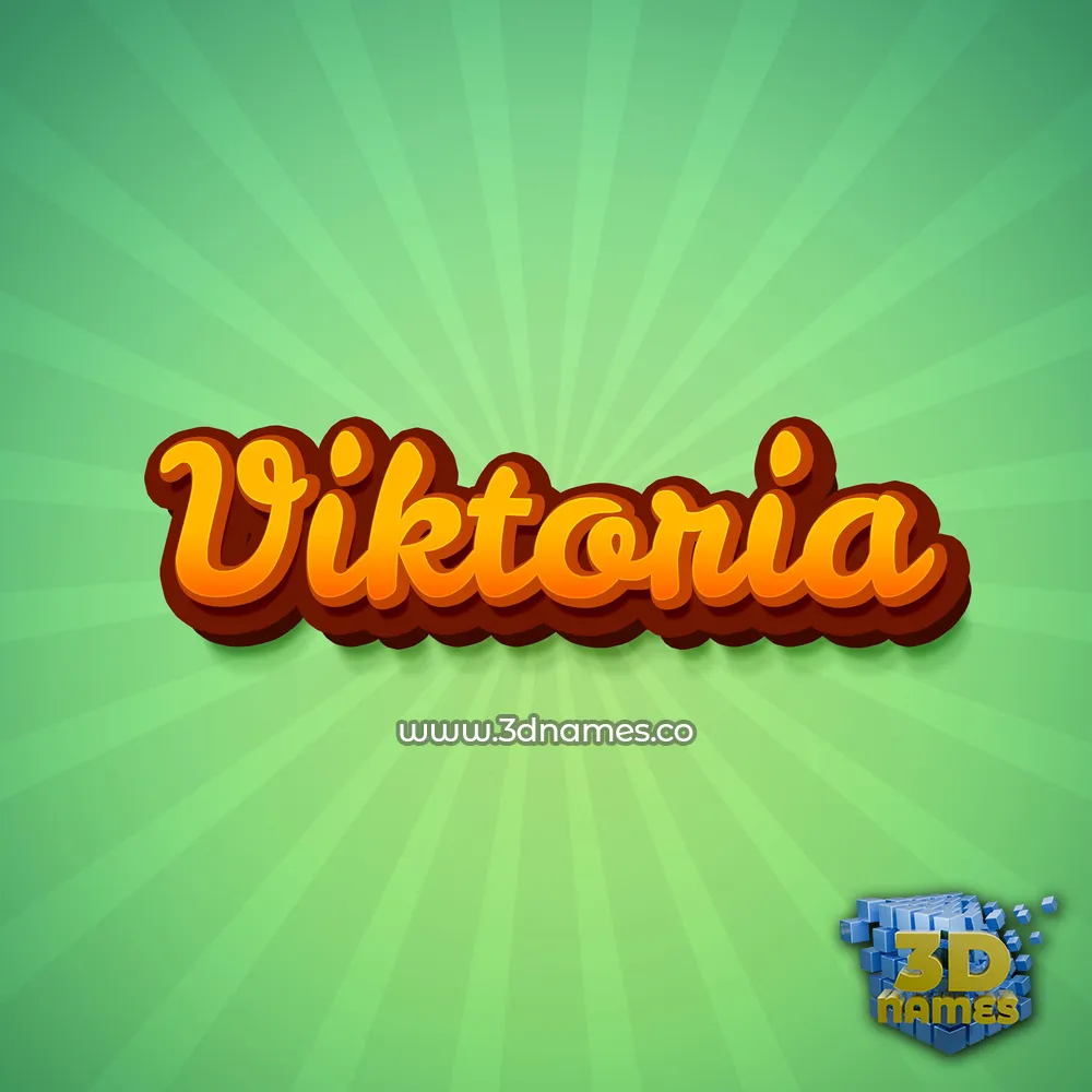 viktoria in Green Rays style - 3D name wallpaper