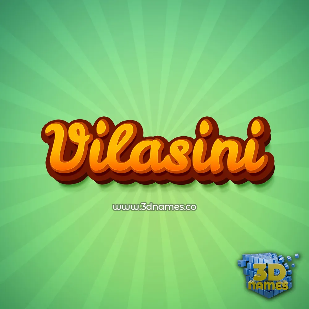 vilasini in Green Rays style - 3D name wallpaper