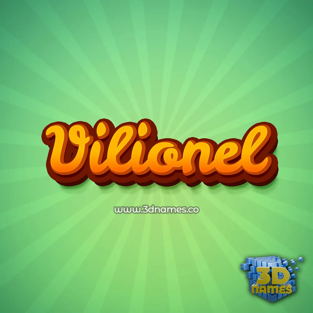 vilionel in Green Rays style - 3D name wallpaper