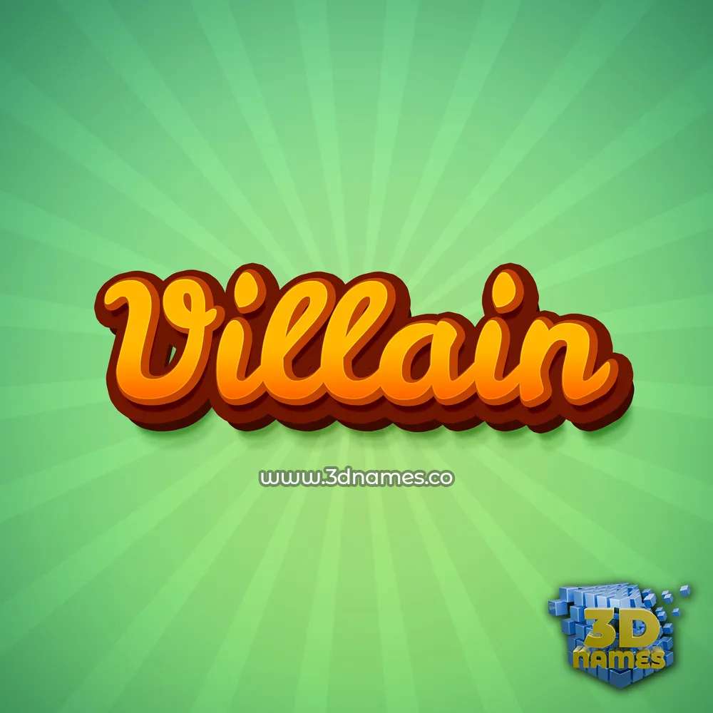 villain in Green Rays style - 3D name wallpaper