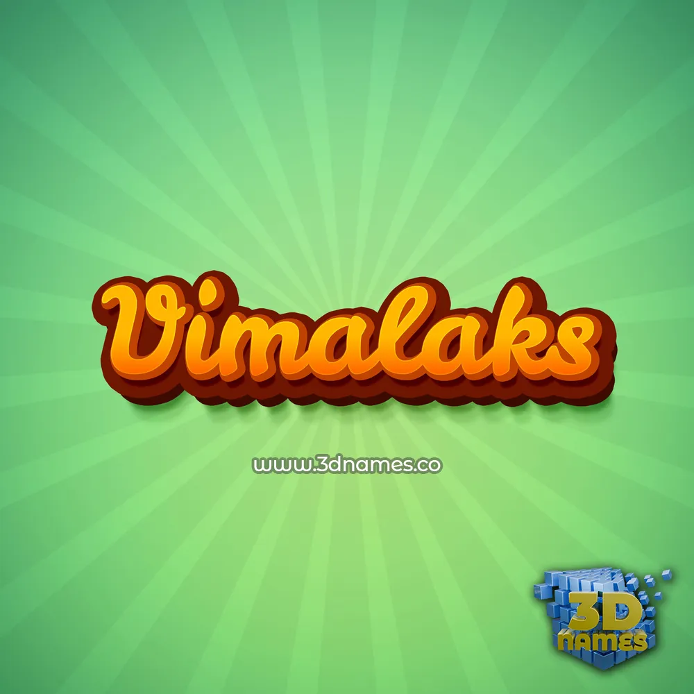 vimalaks in Green Rays style - 3D name wallpaper