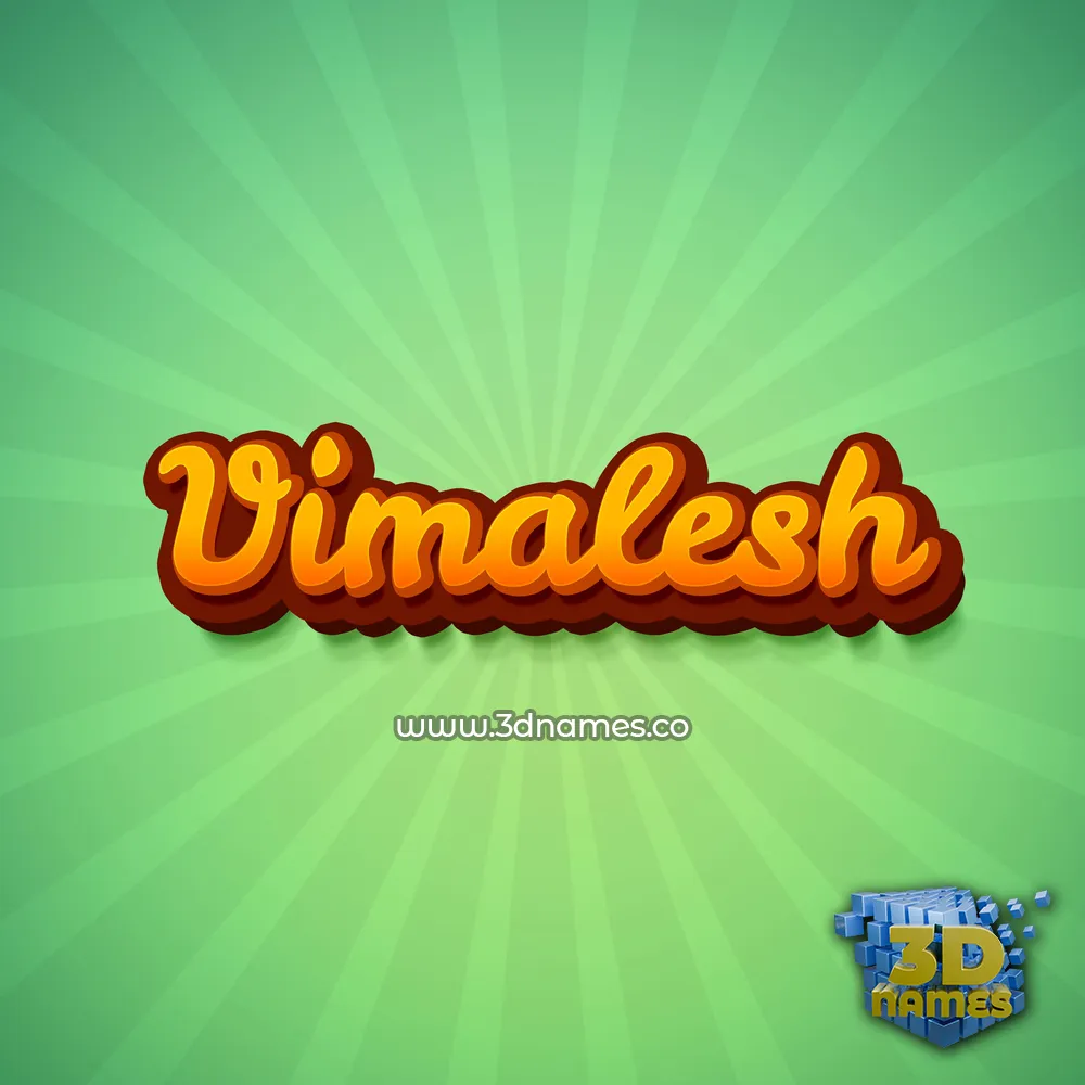 vimalesh in Green Rays style - 3D name wallpaper