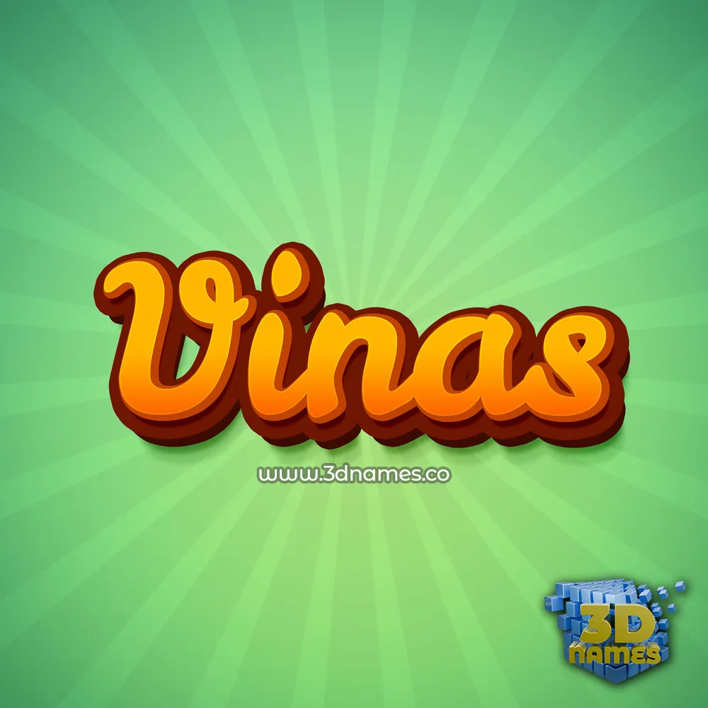 vinas in Green Rays style - 3D name wallpaper