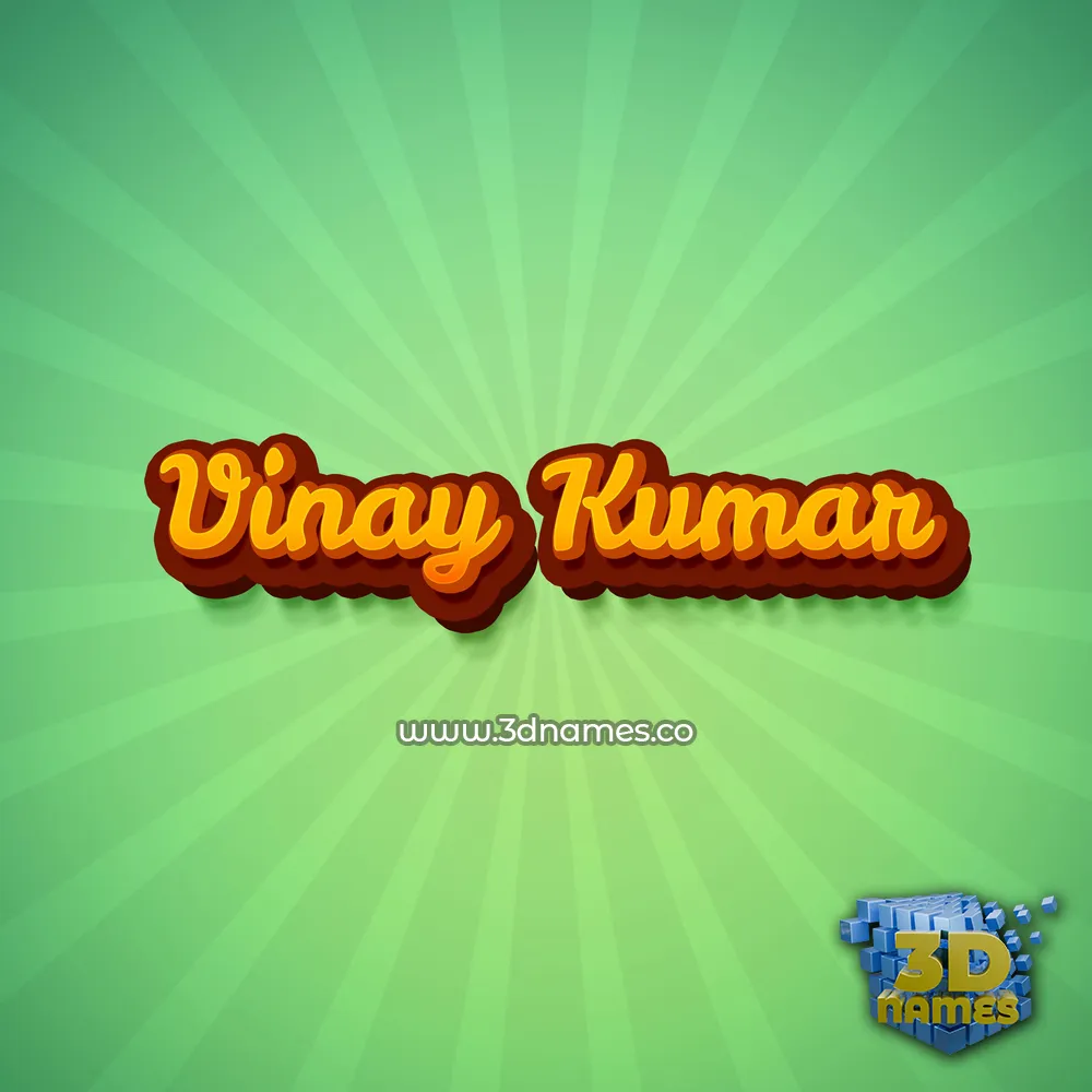 vinay kumar in Green Rays style - 3D name wallpaper