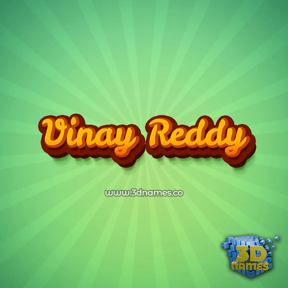 vinay reddy in Green Rays style - 3D name wallpaper