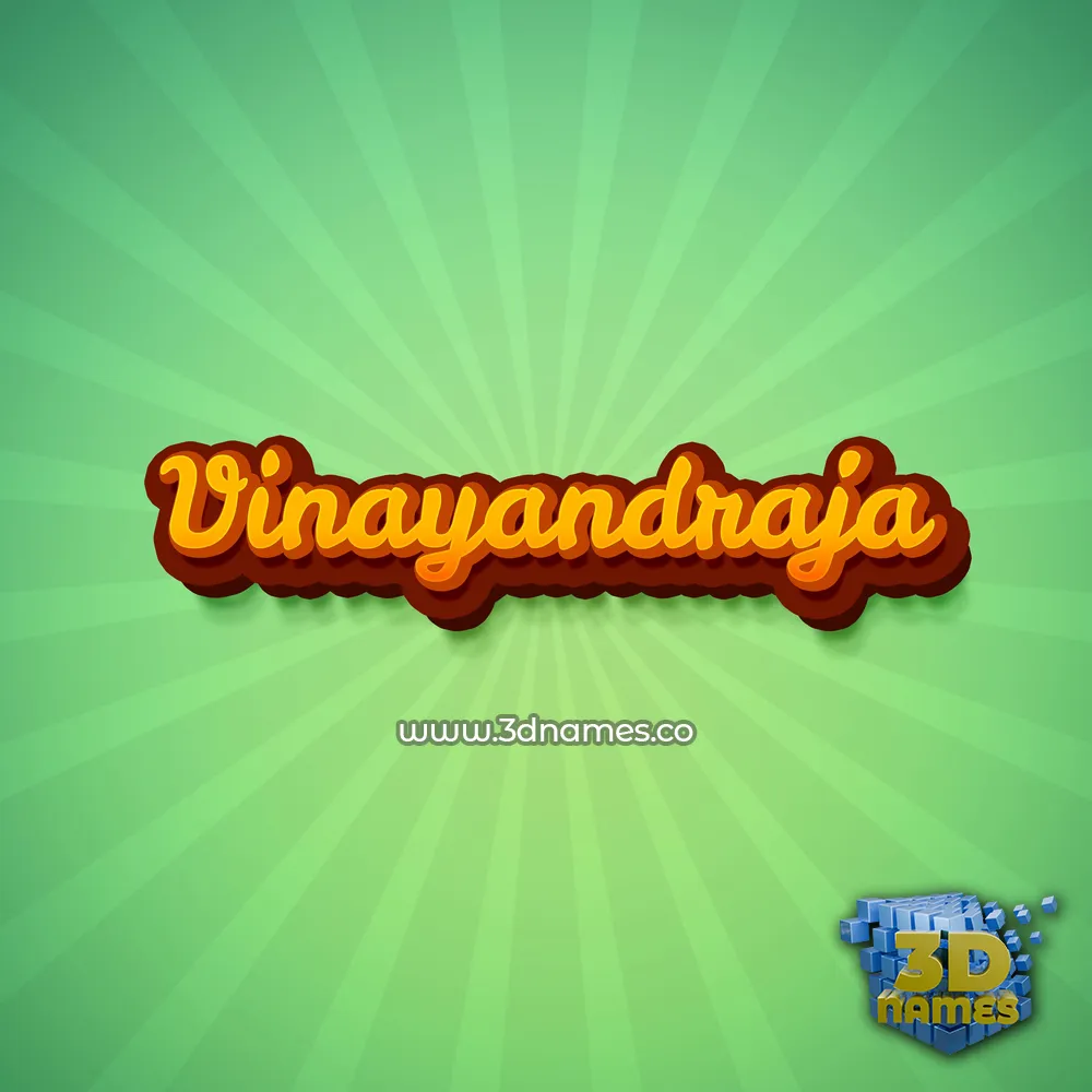 vinayandraja in Green Rays style - 3D name wallpaper