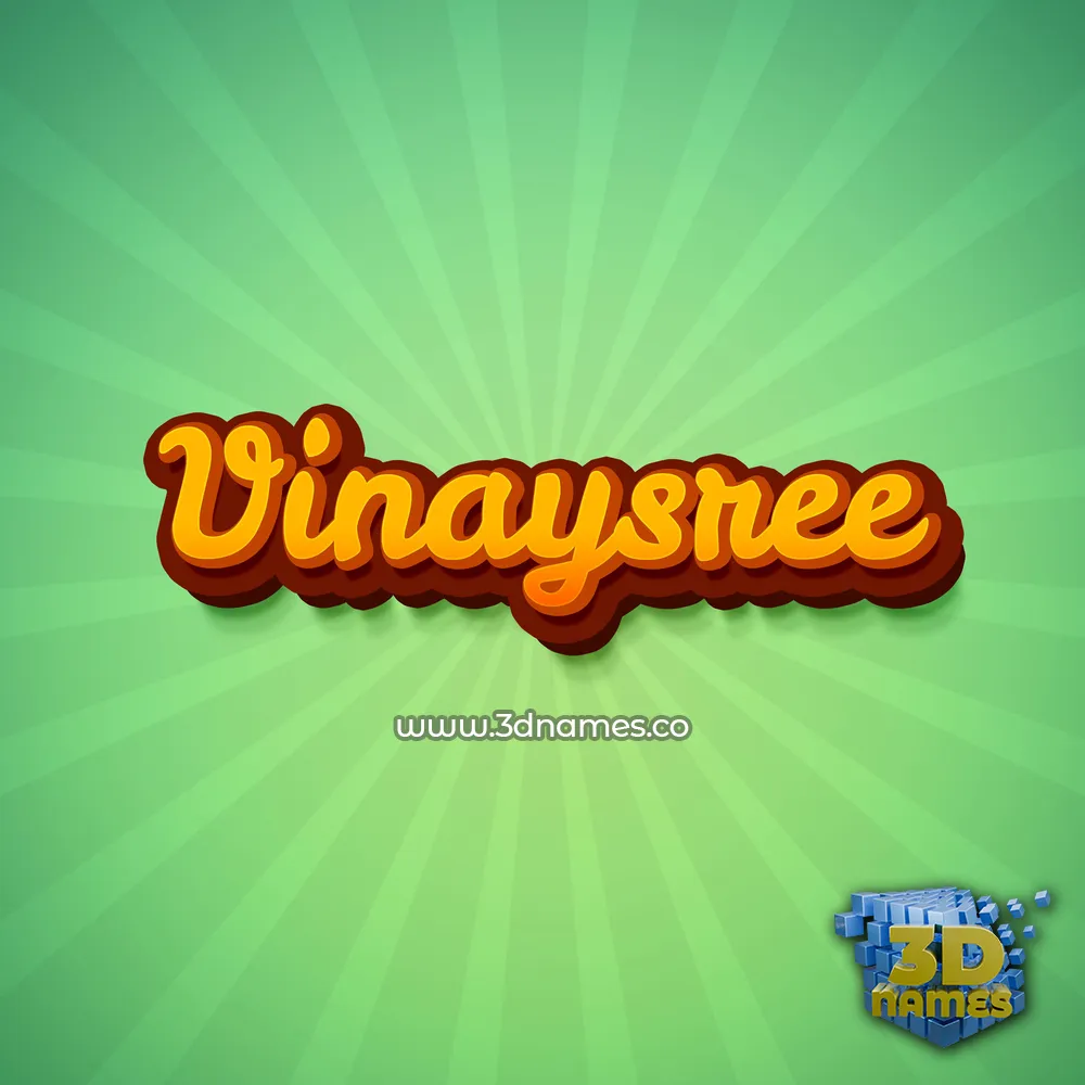 vinaysree in Green Rays style - 3D name wallpaper