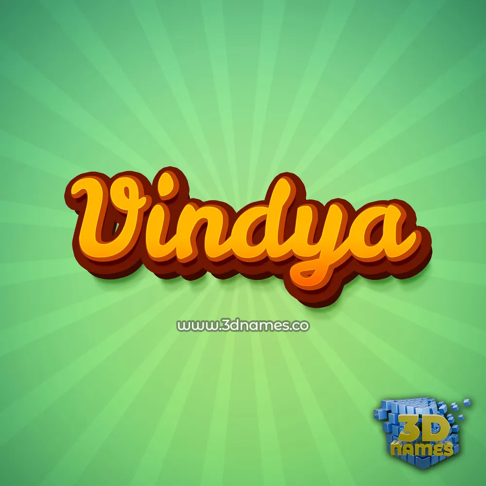 vindya in Green Rays style - 3D name wallpaper