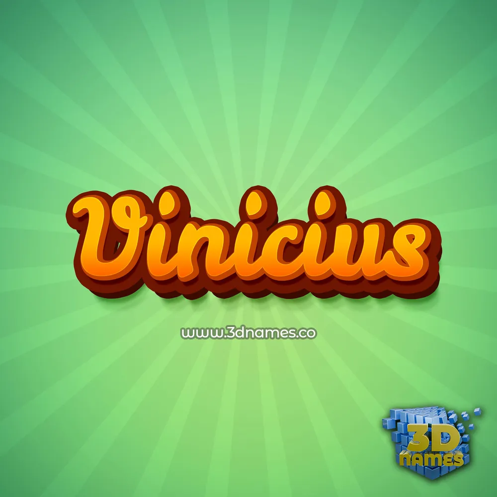vinicius in Green Rays style - 3D name wallpaper