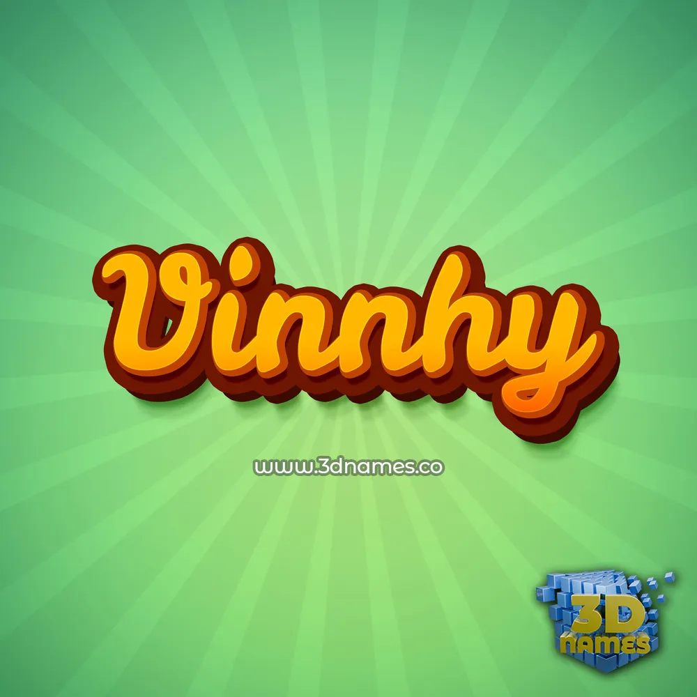 vinnhy in Green Rays style - 3D name wallpaper