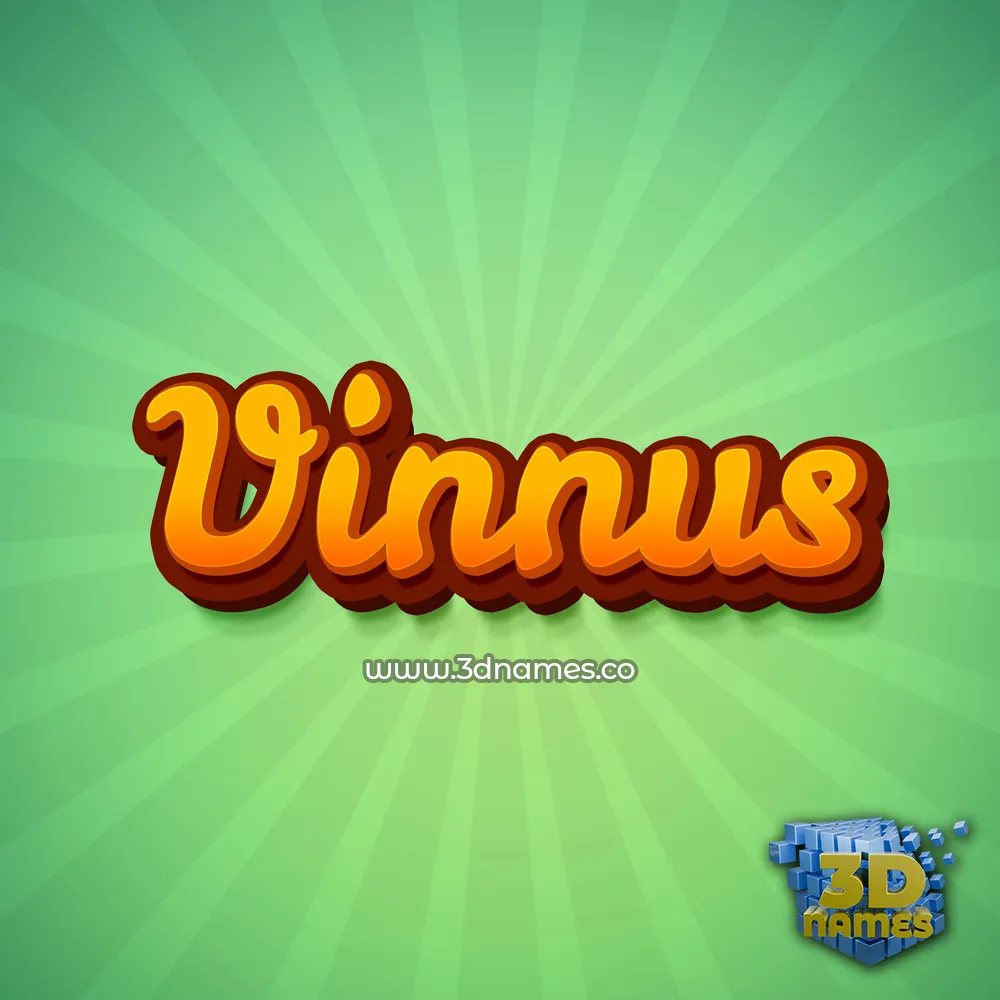 vinnus in Green Rays style - 3D name wallpaper