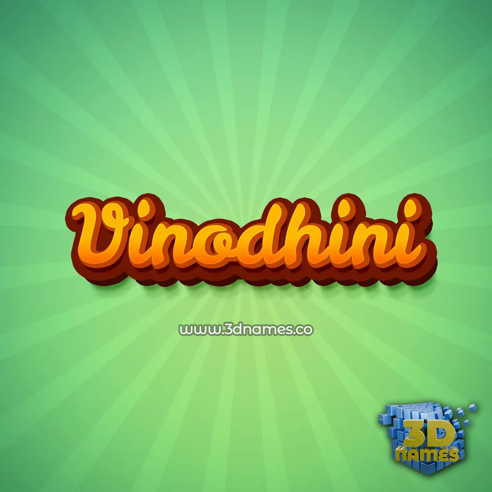 vinodhini in Green Rays style - 3D name wallpaper