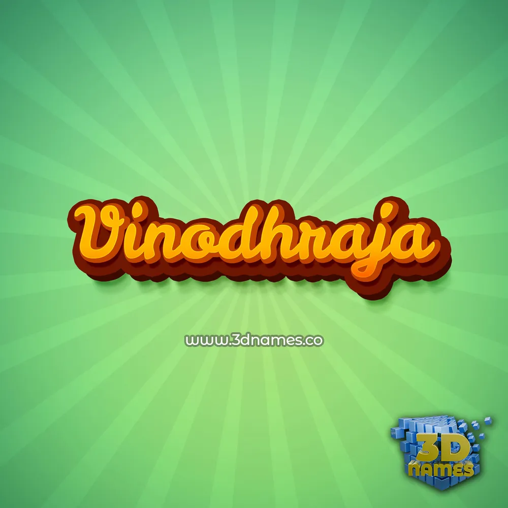vinodhraja in Green Rays style - 3D name wallpaper