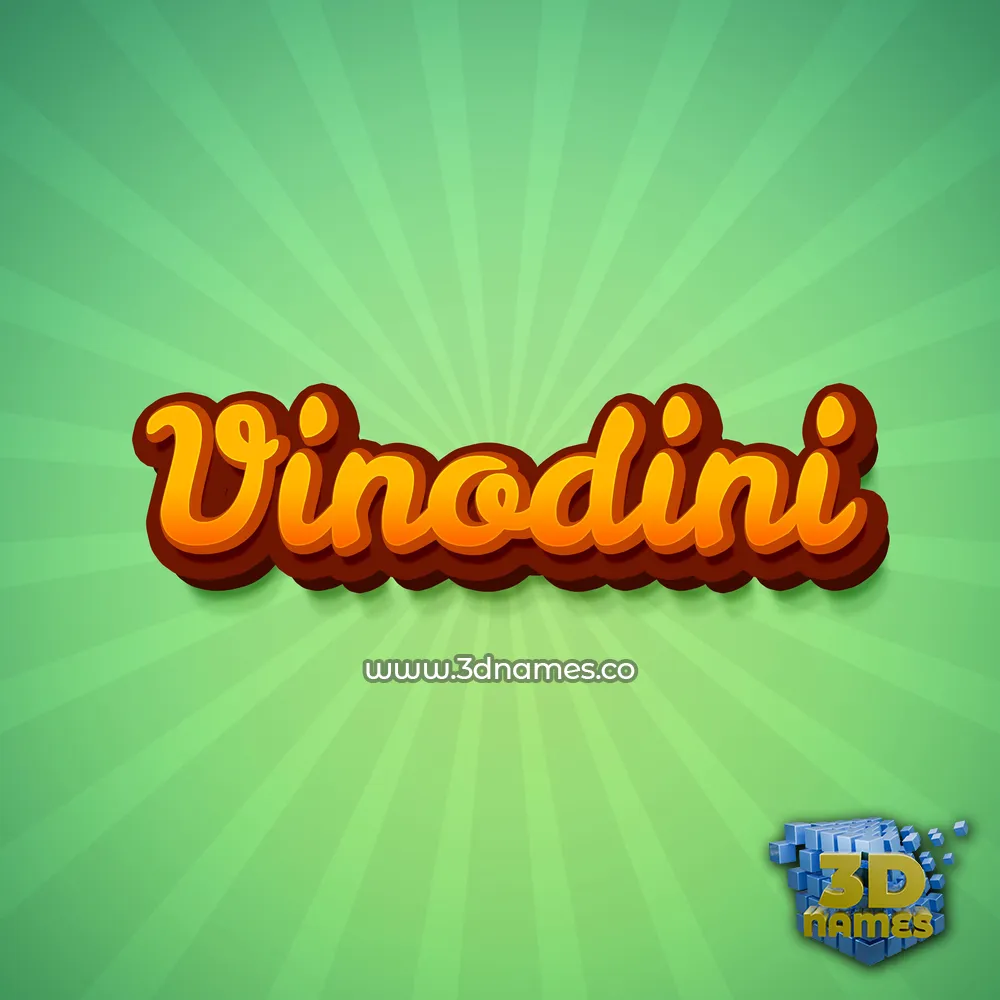 vinodini in Green Rays style - 3D name wallpaper