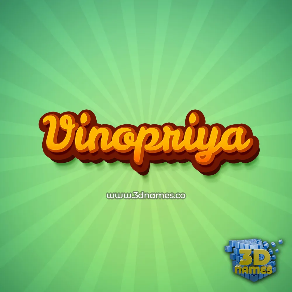 vinopriya in Green Rays style - 3D name wallpaper