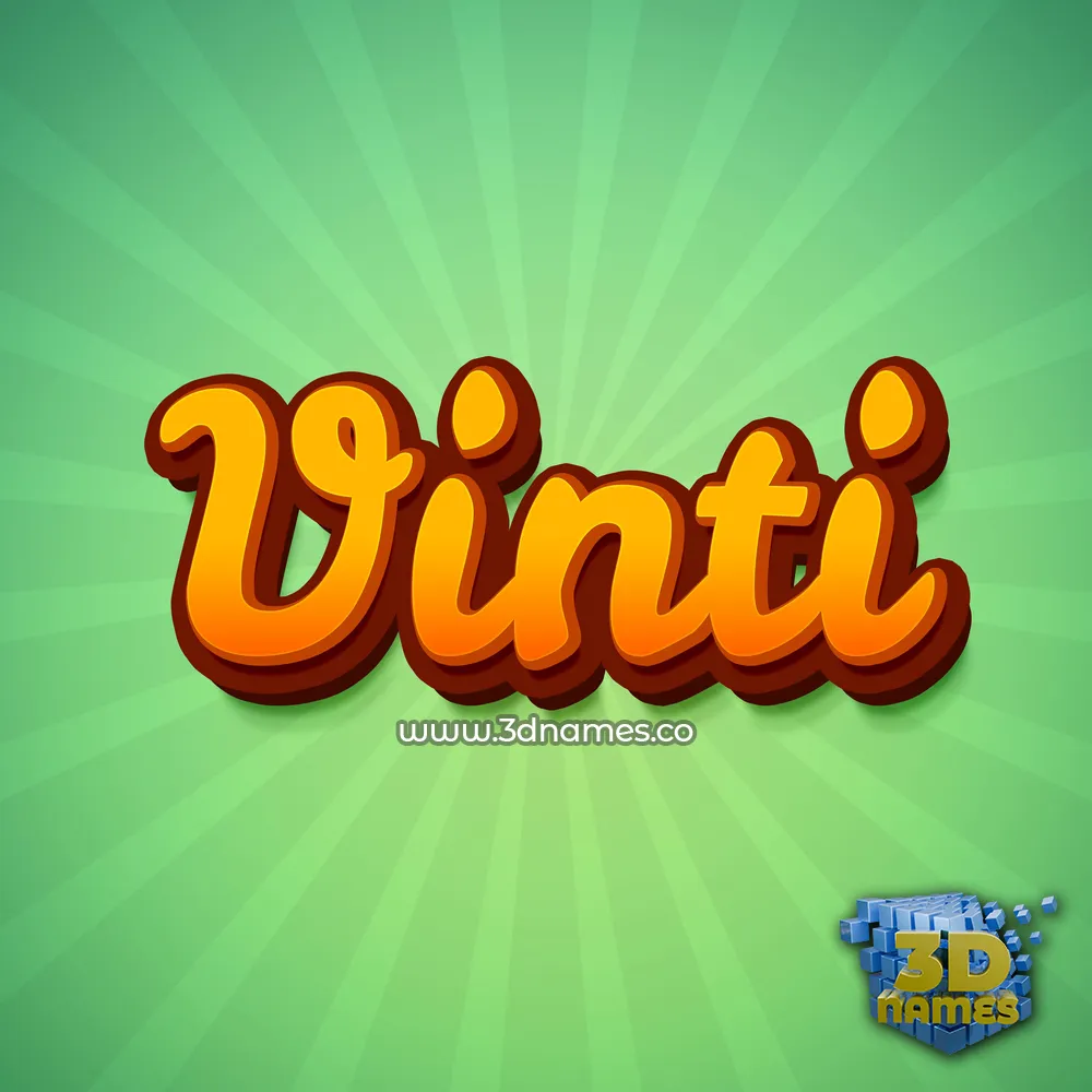 vinti in Green Rays style - 3D name wallpaper