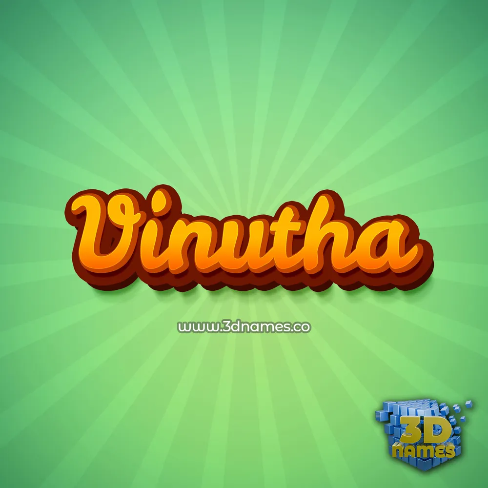 vinutha in Green Rays style - 3D name wallpaper