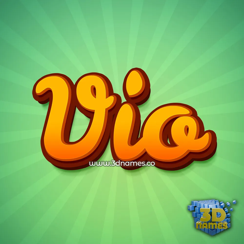 vio in Green Rays style - 3D name wallpaper
