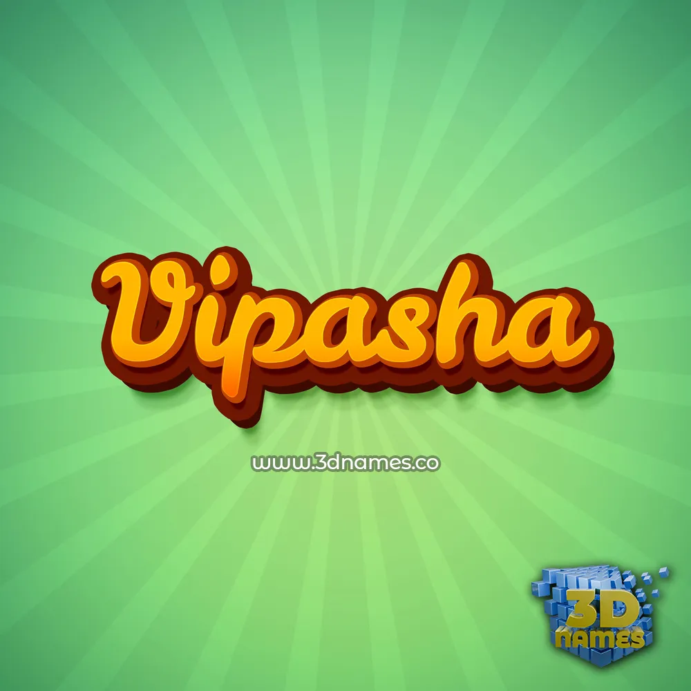 vipasha in Green Rays style - 3D name wallpaper