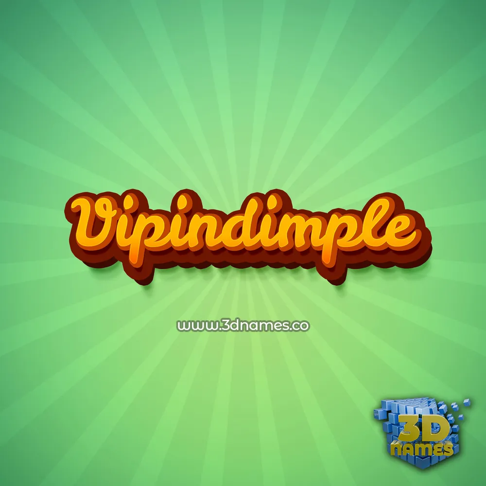 vipindimple in Green Rays style - 3D name wallpaper