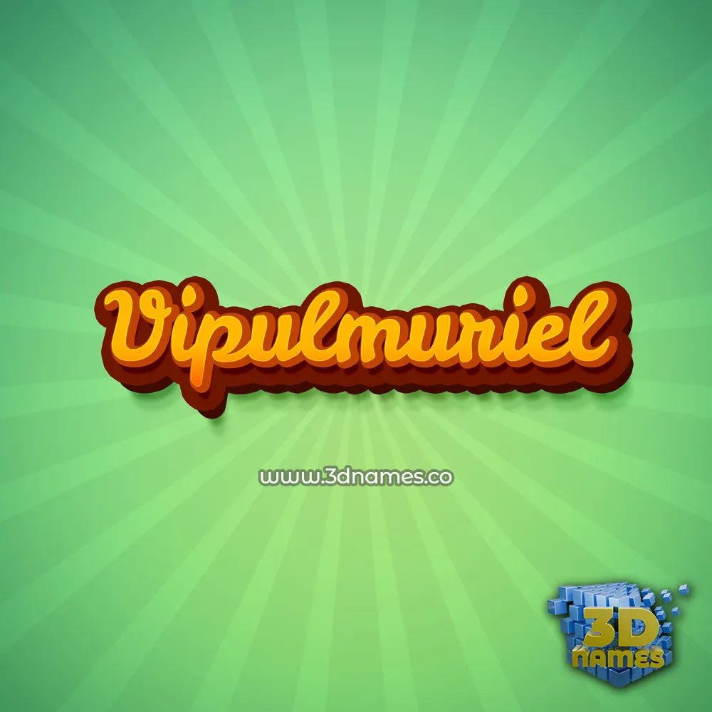 vipulmuriel in Green Rays style - 3D name wallpaper