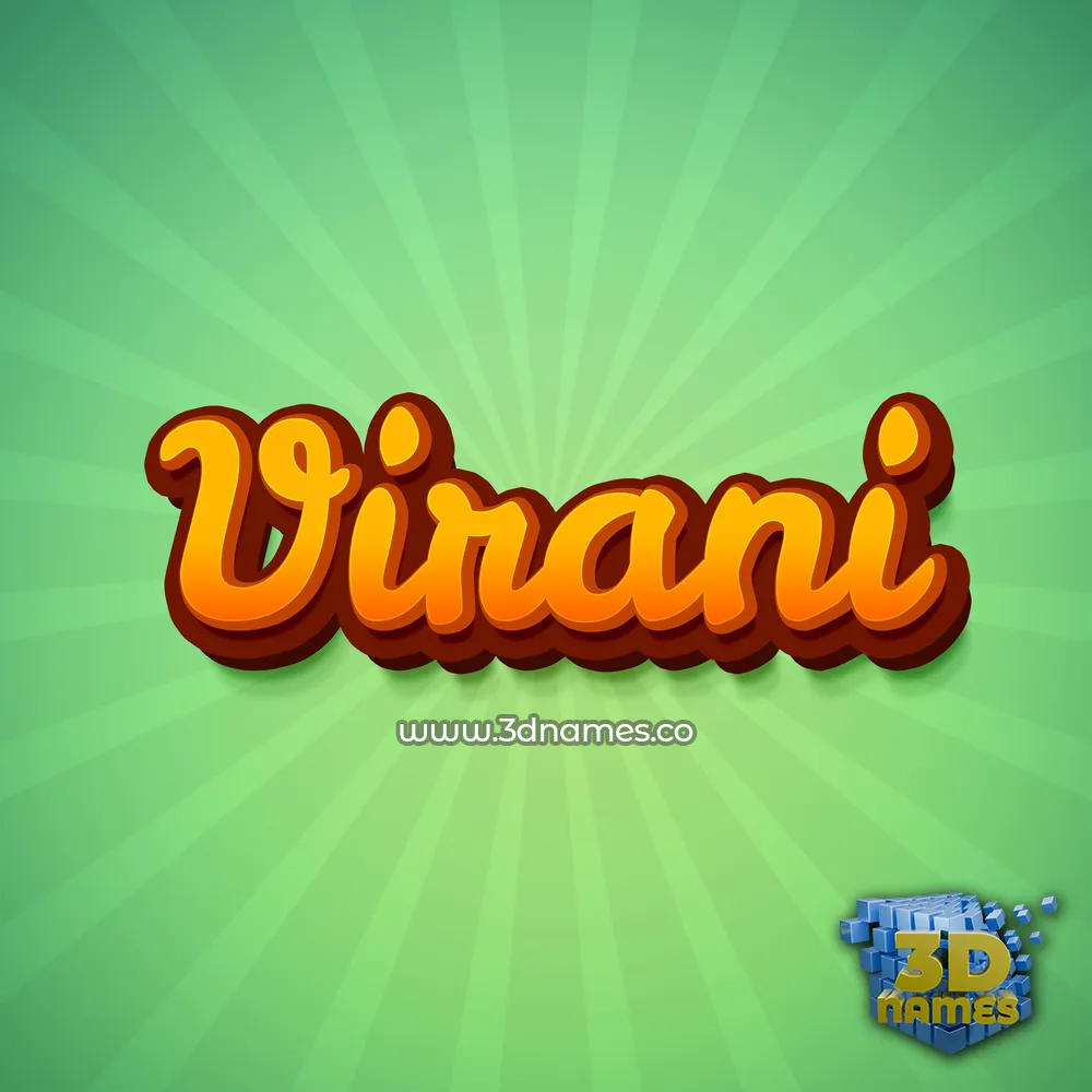 virani in Green Rays style - 3D name wallpaper