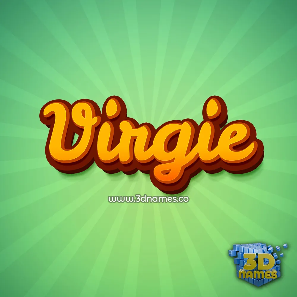 virgie in Green Rays style - 3D name wallpaper