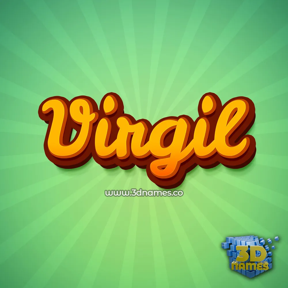 virgil in Green Rays style - 3D name wallpaper