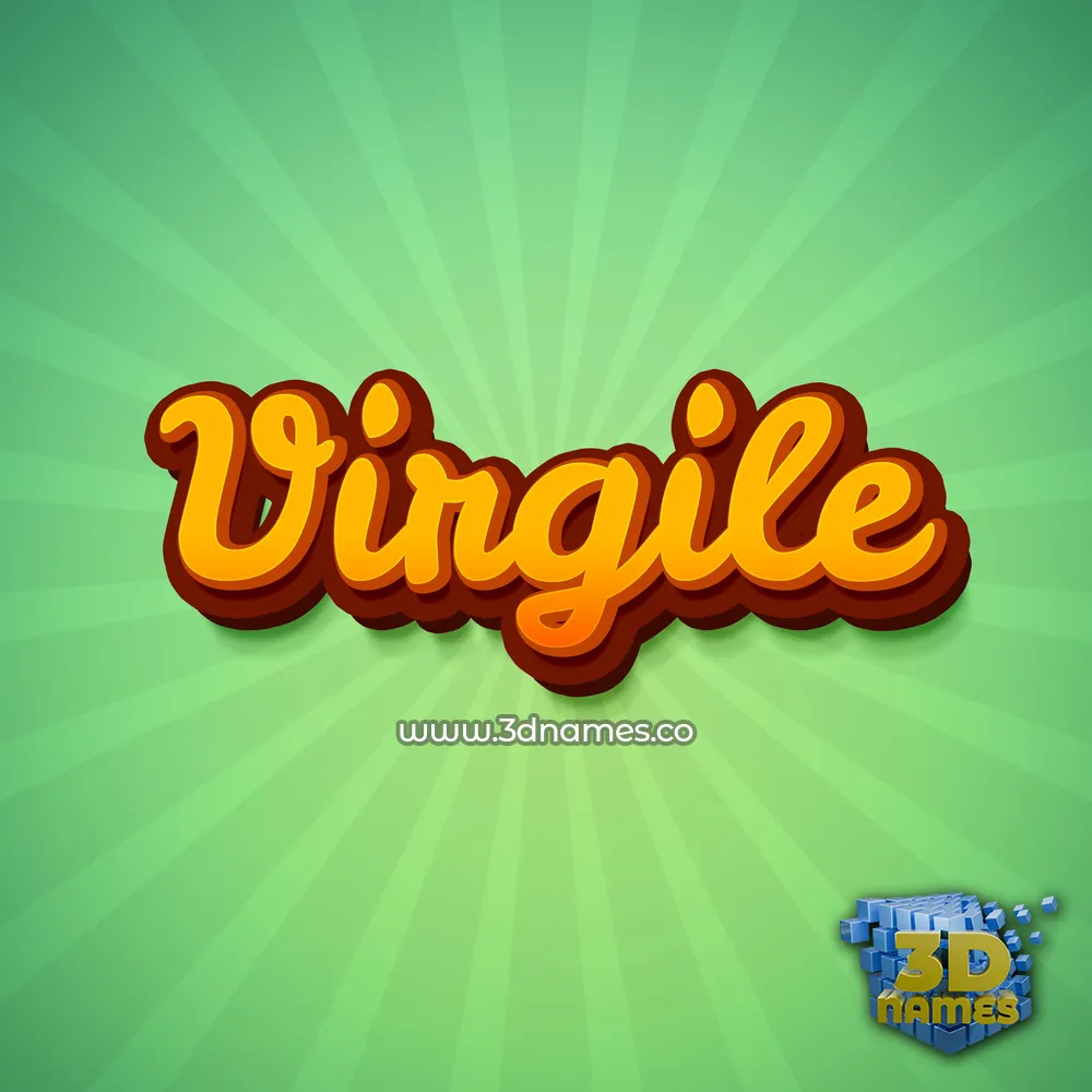virgile in Green Rays style - 3D name wallpaper