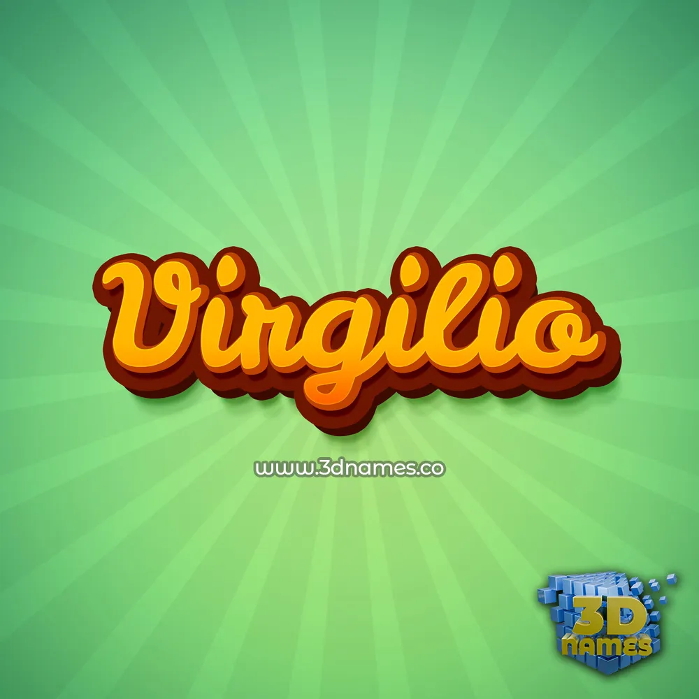 virgilio in Green Rays style - 3D name wallpaper