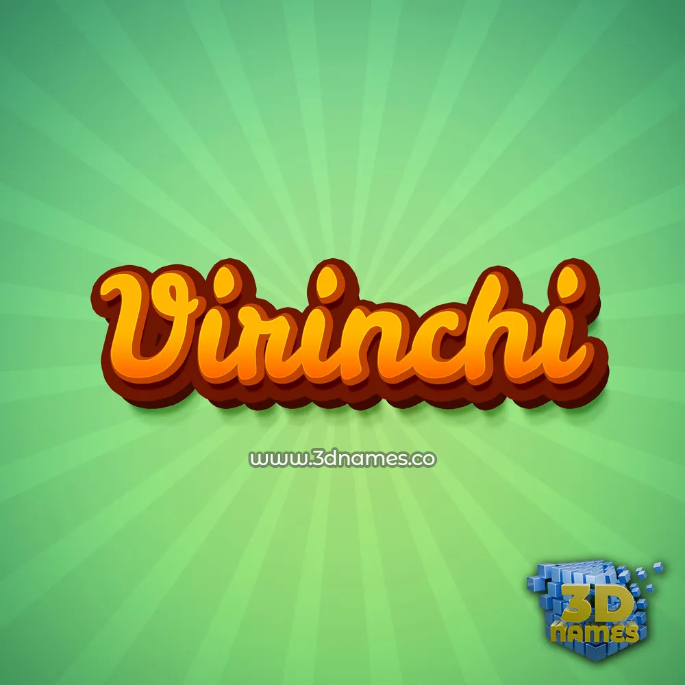 virinchi in Green Rays style - 3D name wallpaper