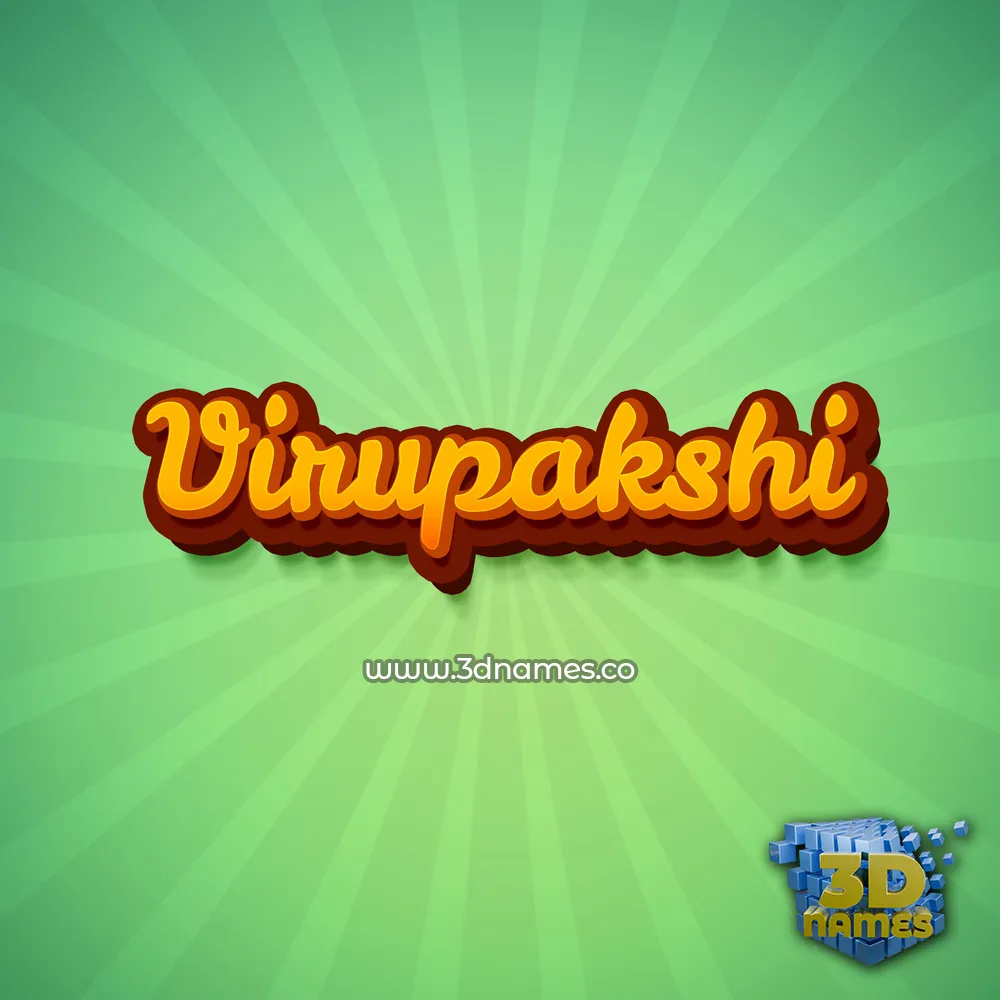 virupakshi in Green Rays style - 3D name wallpaper