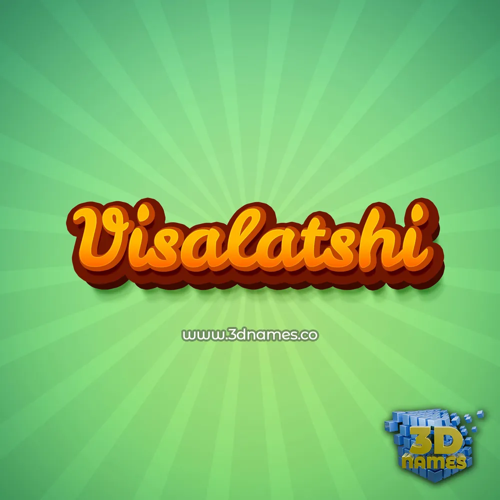 visalatshi in Green Rays style - 3D name wallpaper