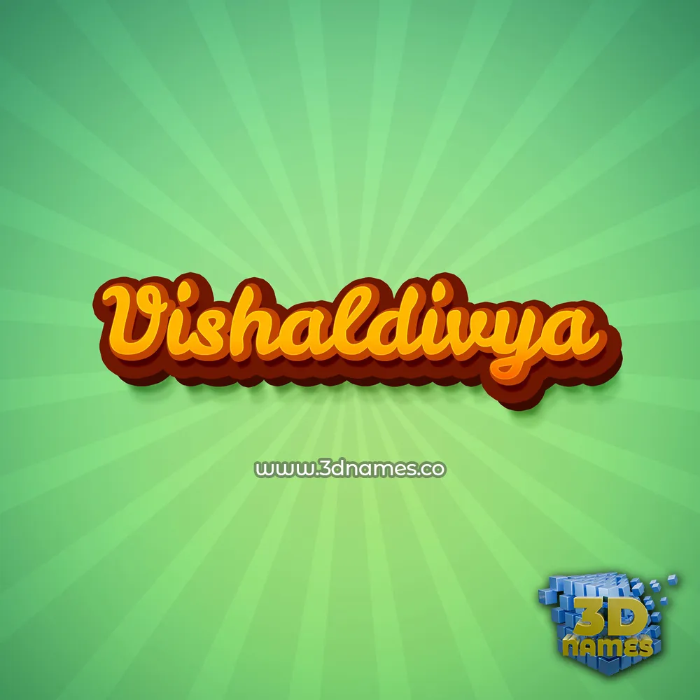 vishaldivya in Green Rays style - 3D name wallpaper