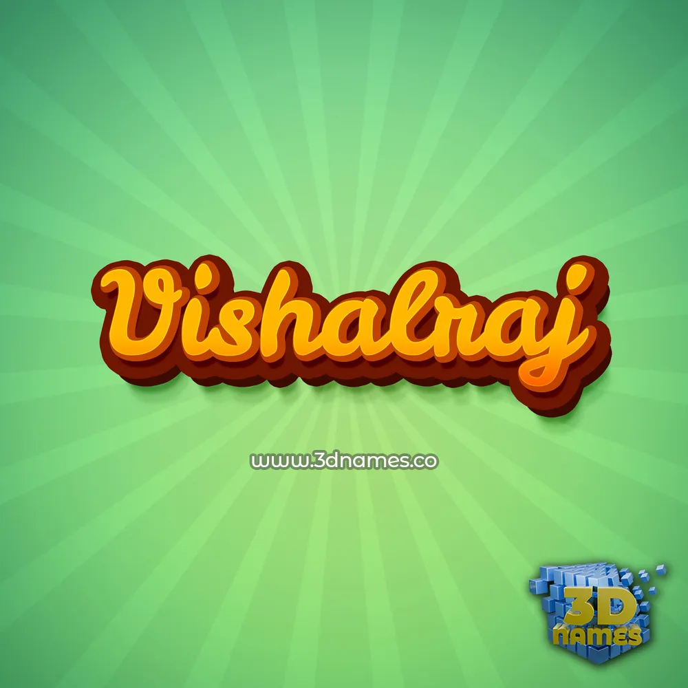 vishalraj in Green Rays style - 3D name wallpaper