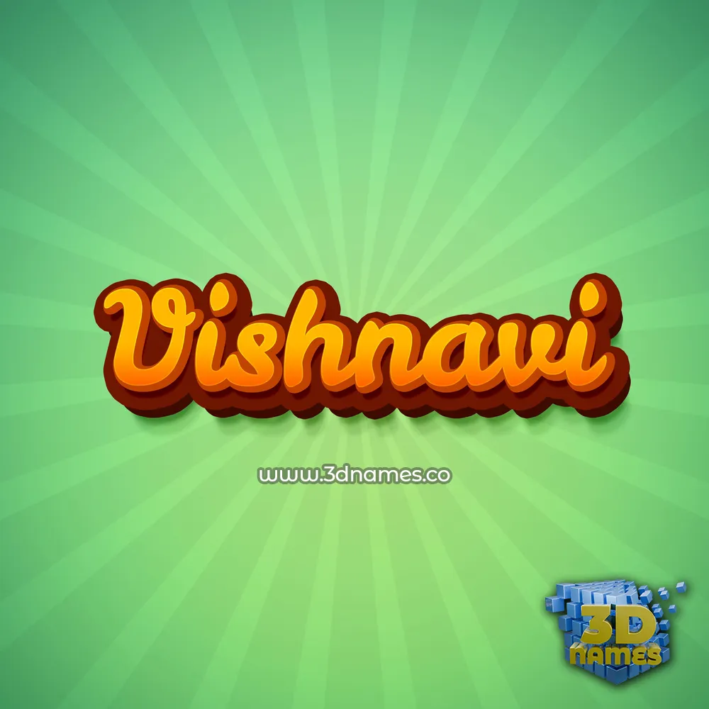 vishnavi in Green Rays style - 3D name wallpaper