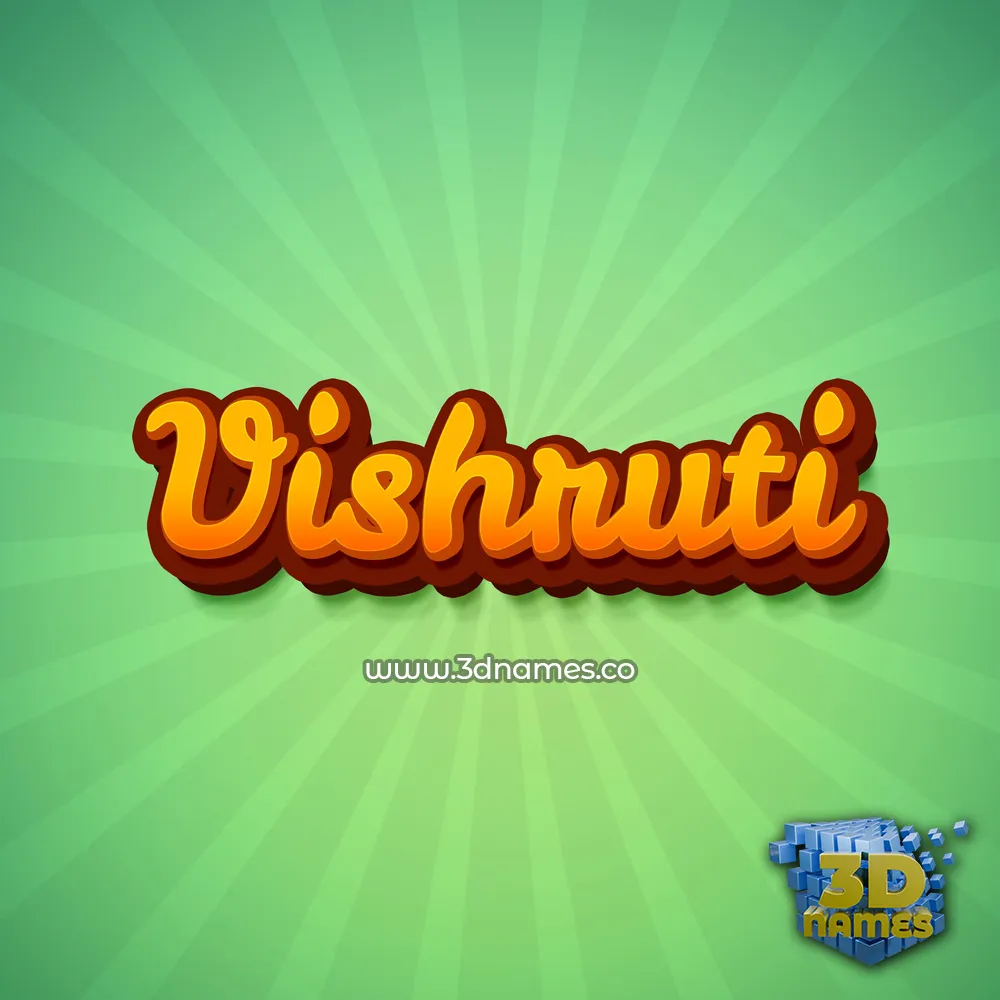 vishruti in Green Rays style - 3D name wallpaper