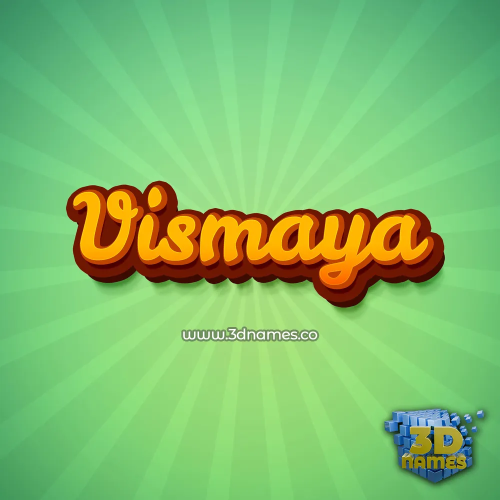 vismaya in Green Rays style - 3D name wallpaper